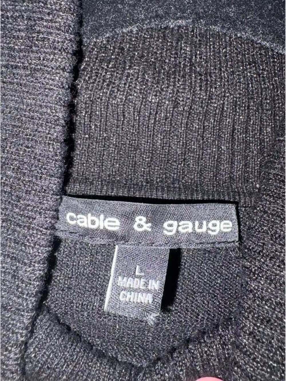 Cable & Gauge Black Turtleneck Sweater